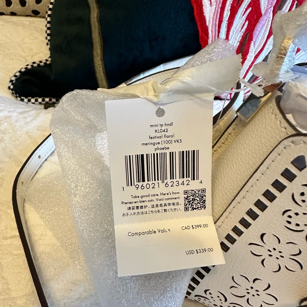 NWT Kate Spade Phoebe Butterfly Perforated Mini Top Handle Crossbody - Picture 8 of 8